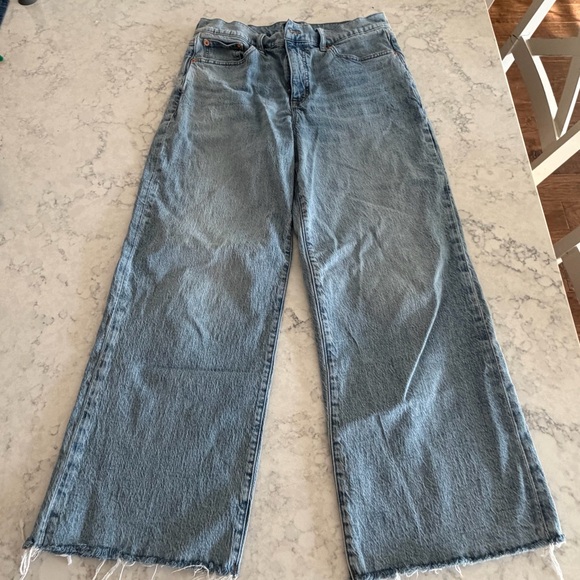 J. Crew Factory Blue Flare Jeans - Picture 3 of 3